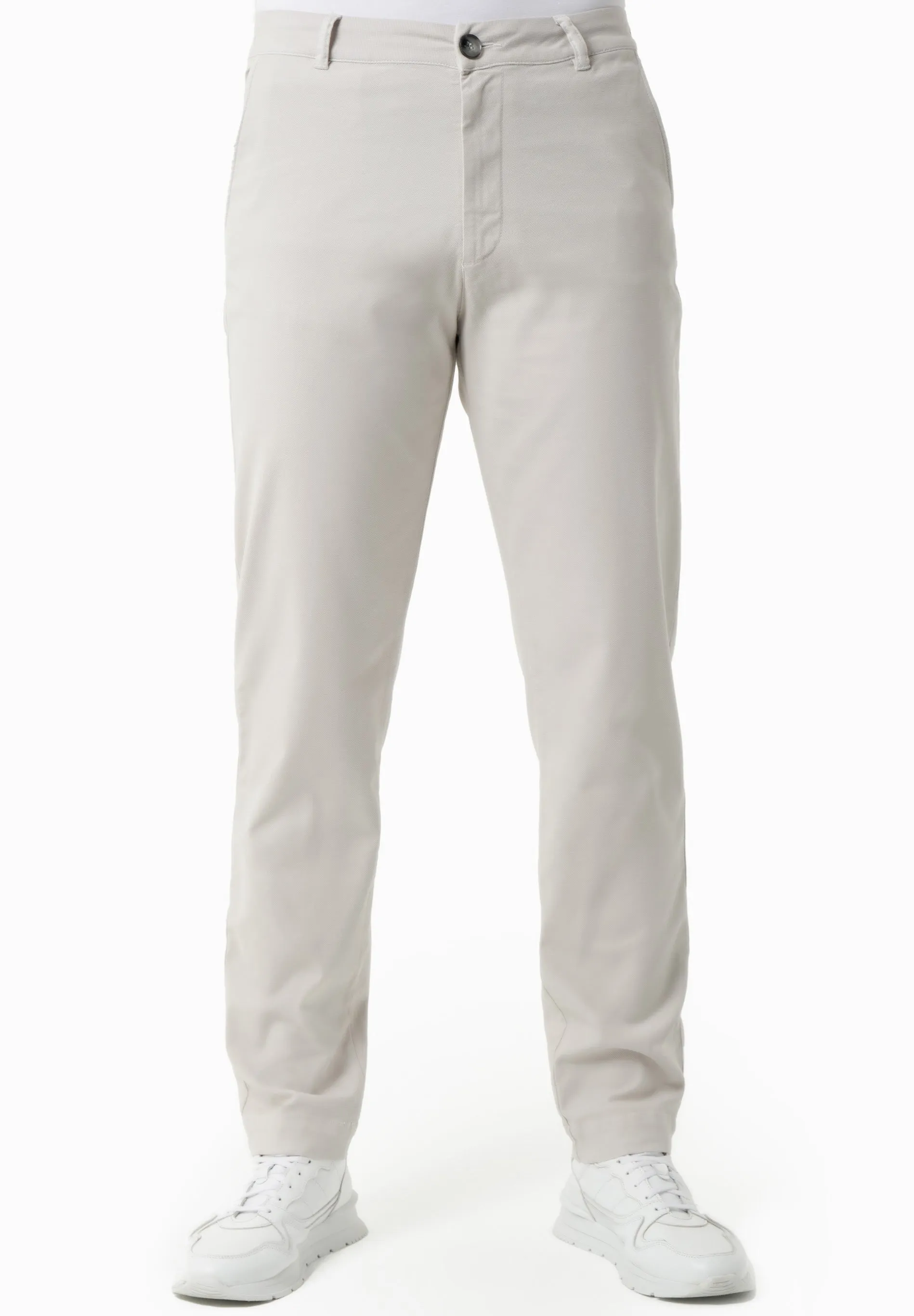 Men's Regular-Fit Organic Cotton Trousers Light Grey sold by Ivalo.com product image thumbnail 2