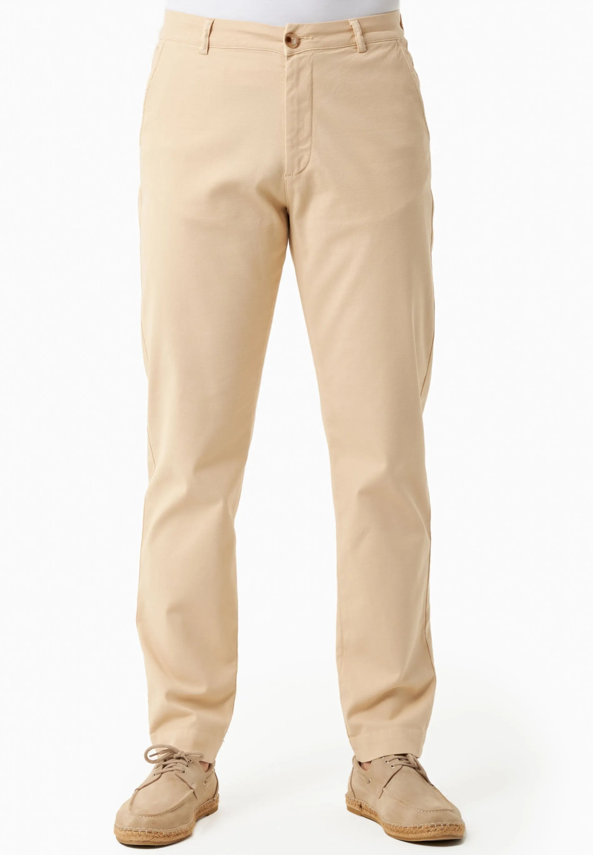 Men's Regular-Fit Organic Cotton Trousers Beige sold by Ivalo.com product image thumbnail 2