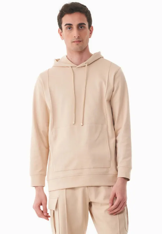 Men's Organic Cotton Pique Hoodie Soft Beige sold by Ivalo.com
