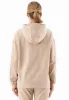 Women's Half-Zip Organic Cotton Hoodie Beige sold by Ivalo.com