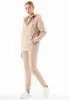Women's Half-Zip Organic Cotton Hoodie Beige sold by Ivalo.com