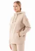 Women's Half-Zip Organic Cotton Hoodie Beige sold by Ivalo.com