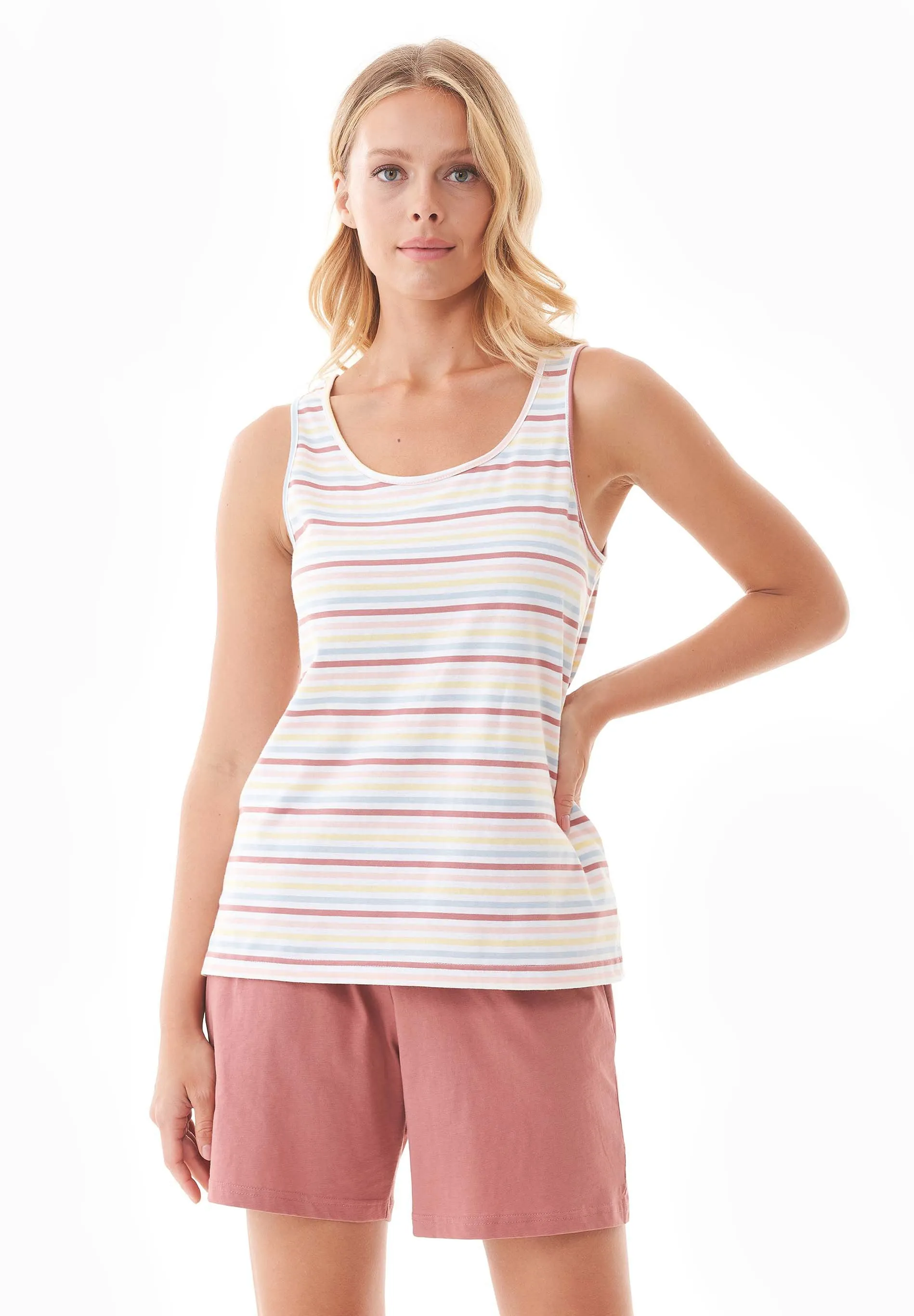 Steella Shorts Pyjama Set Multi Colour / Clay sold by Ivalo.com