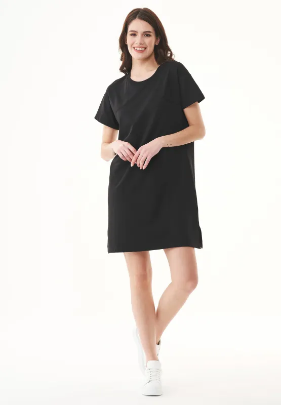 Modal Blend T-Shirt Sweat Dress Black sold by Ivalo.com