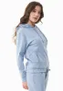 Women's Lightweight Hoodie With Drawstring Hem Ice Blue sold by Ivalo.com