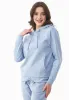 Women's Lightweight Hoodie With Drawstring Hem Ice Blue sold by Ivalo.com