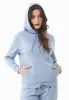 Women's Lightweight Hoodie With Drawstring Hem Ice Blue sold by Ivalo.com