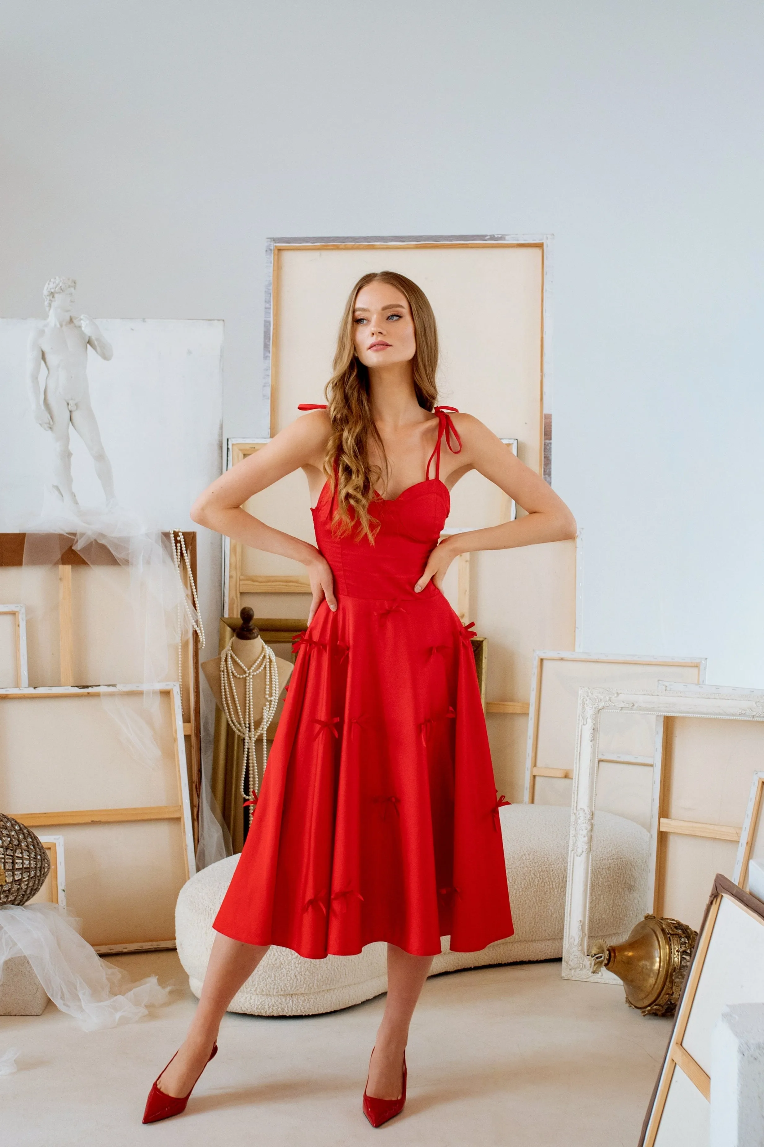 Fit and Flare Dress Little Red Bows sold by Ivalo.com product image thumbnail 4