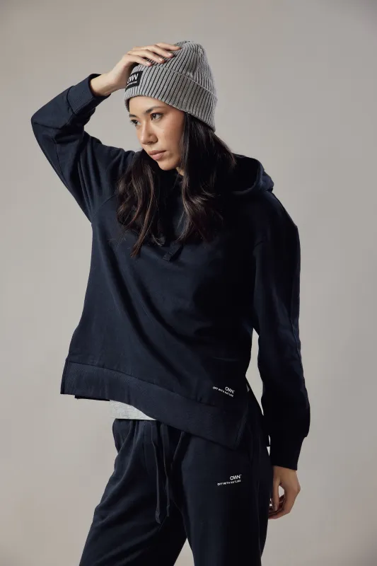 Women's Hoodie Sweatshirt With Side Slits sold by Ivalo.com