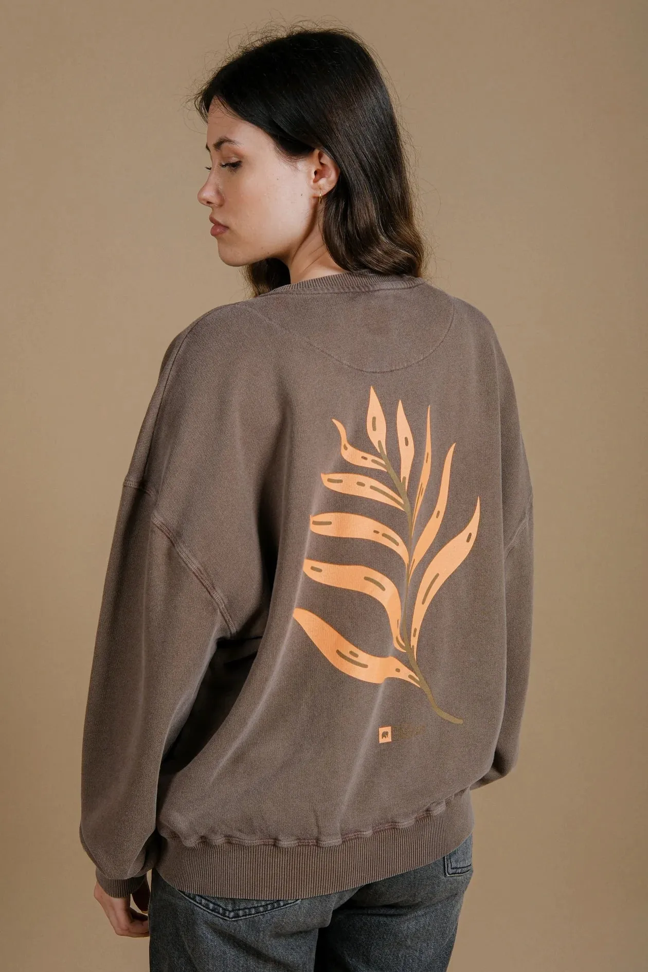 Women’s Pigment Oversized Midweight Sweater Palmeral Desert Palm sold by Ivalo.com
