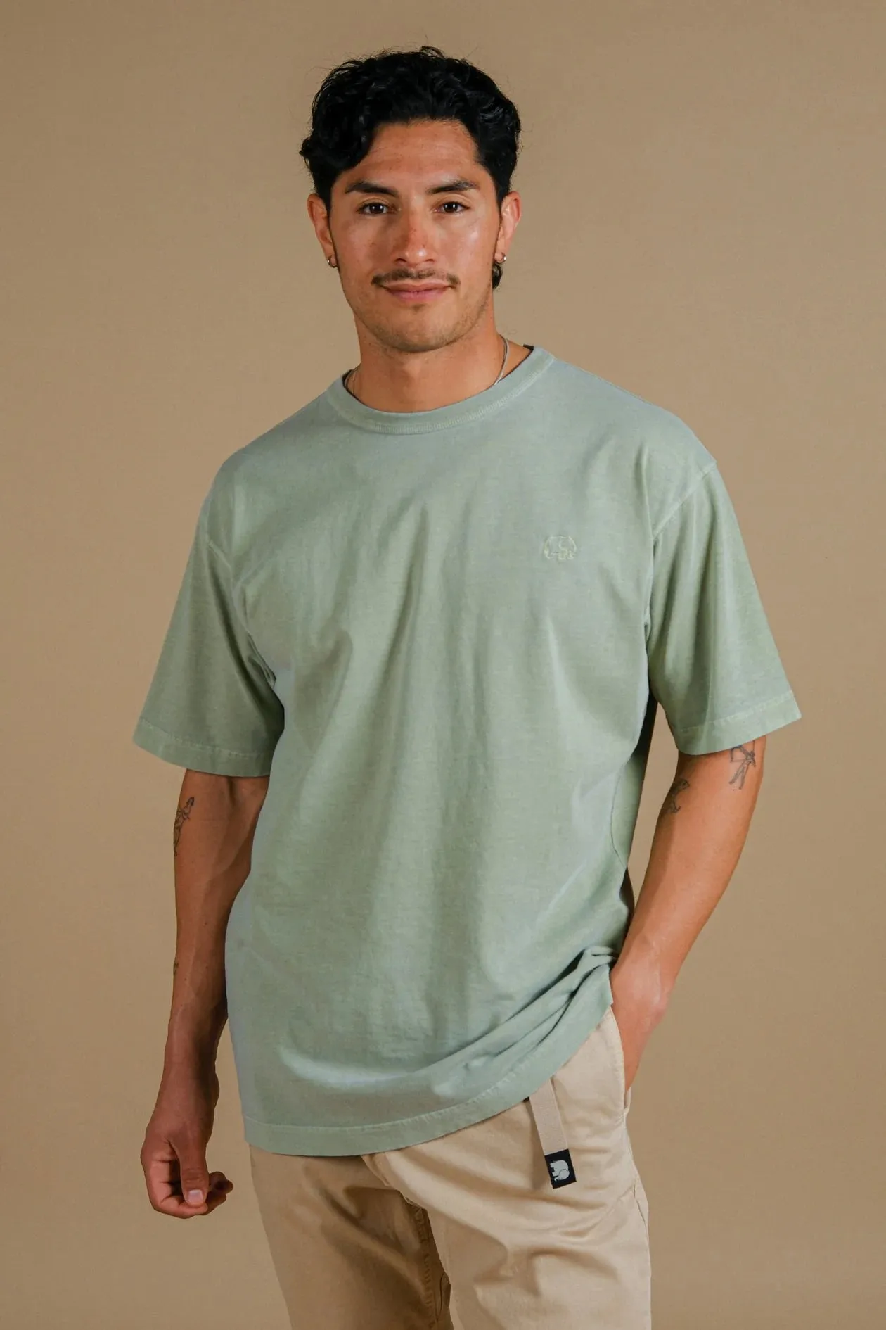 Men's Essential Pigment Heavyweight Oversized T-Shirt Reseda Green sold by Ivalo.com