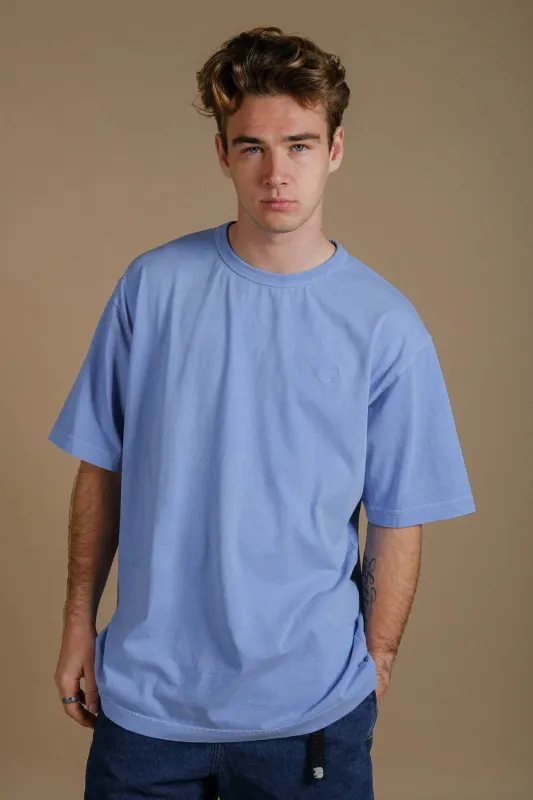 Men's Parodi Pigment Heavyweight Oversized T-Shirt Mediterranean Blue sold by Ivalo.com