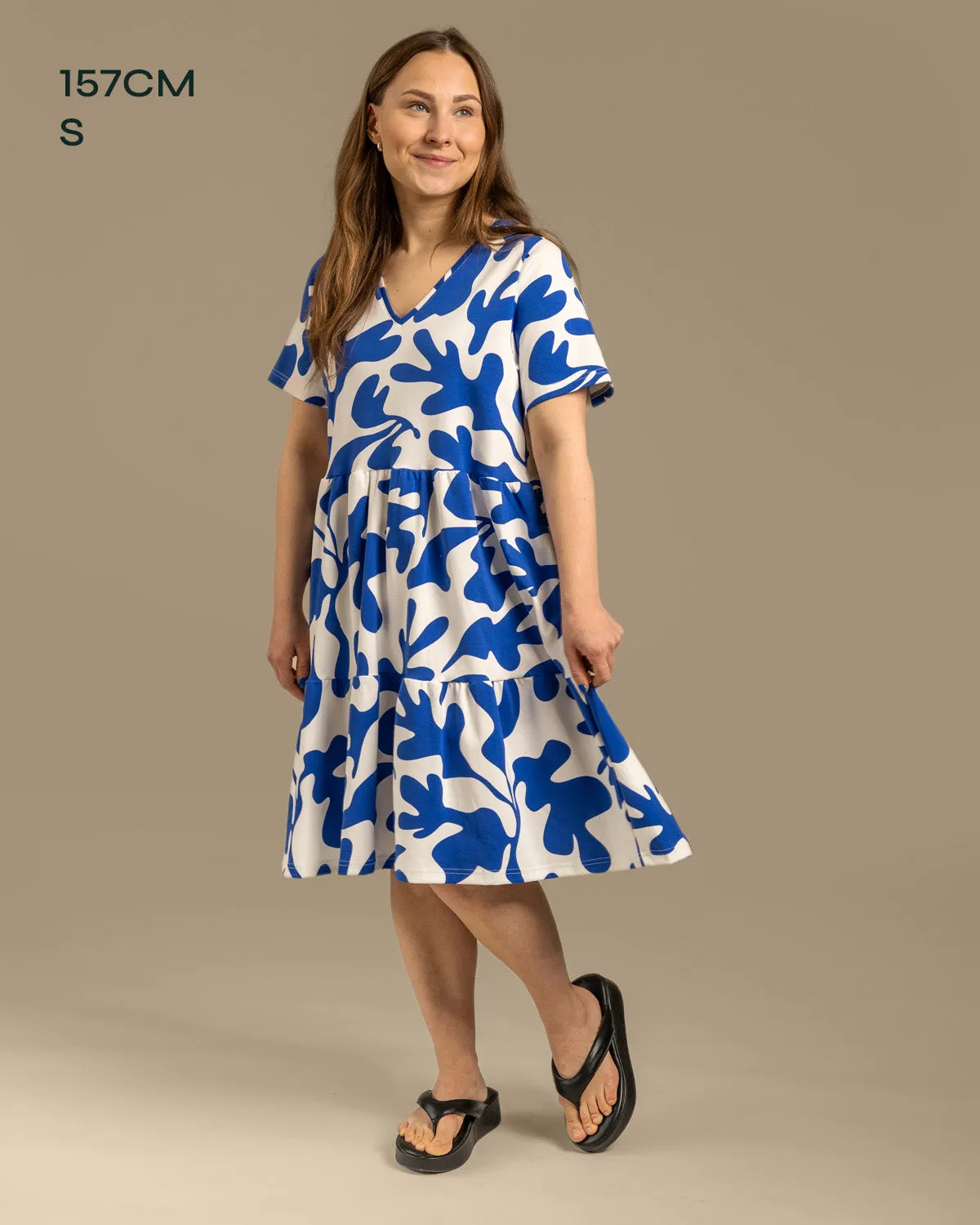 V-Neck Midi Dress Como Blue sold by Ivalo.com product image thumbnail 5