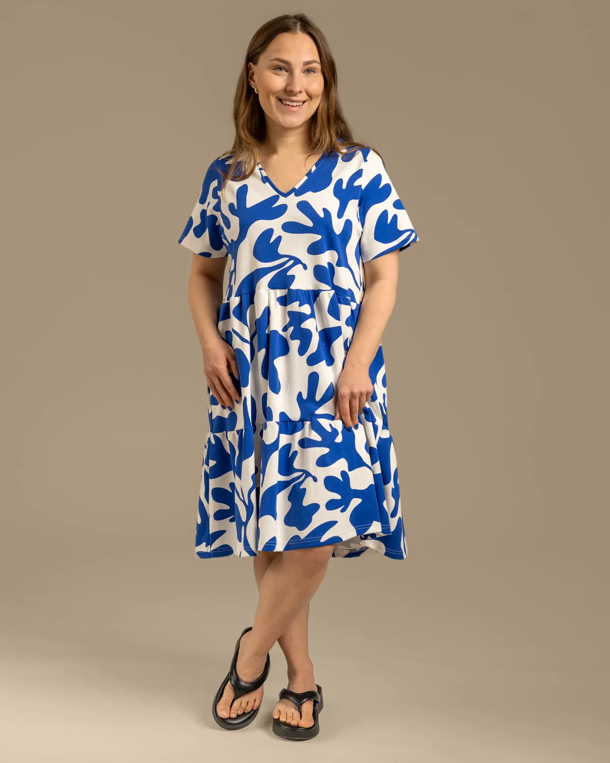 V-Neck Midi Dress Como Blue sold by Ivalo.com product image thumbnail 4