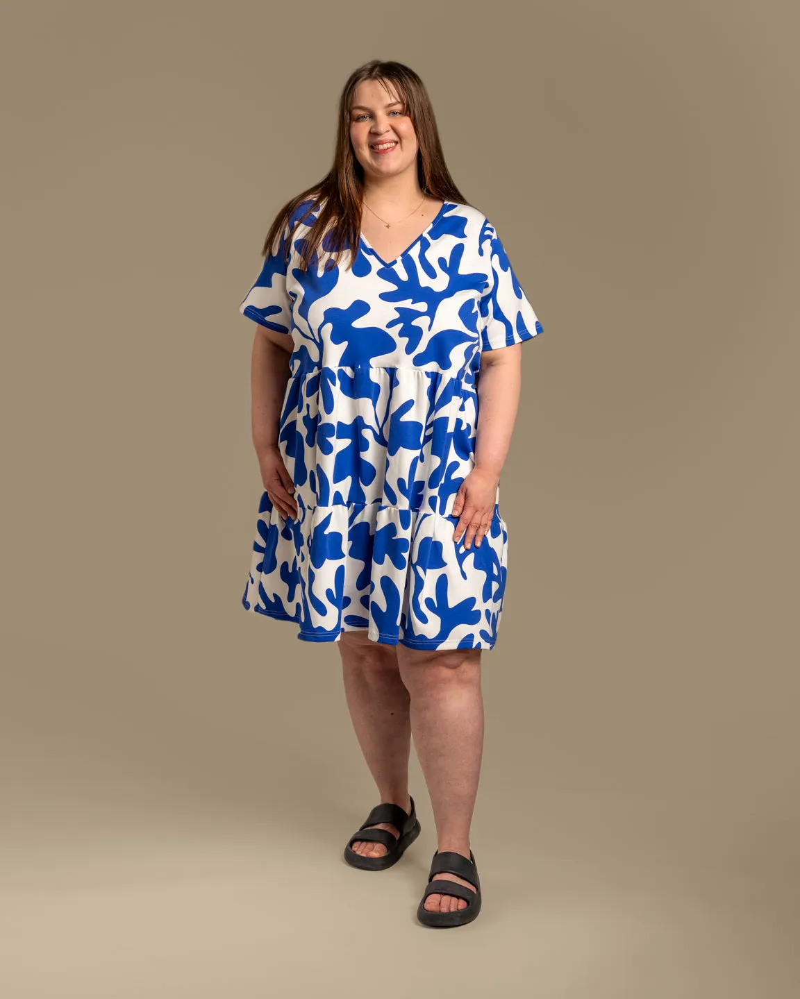 V-Neck Midi Dress Como Blue sold by Ivalo.com