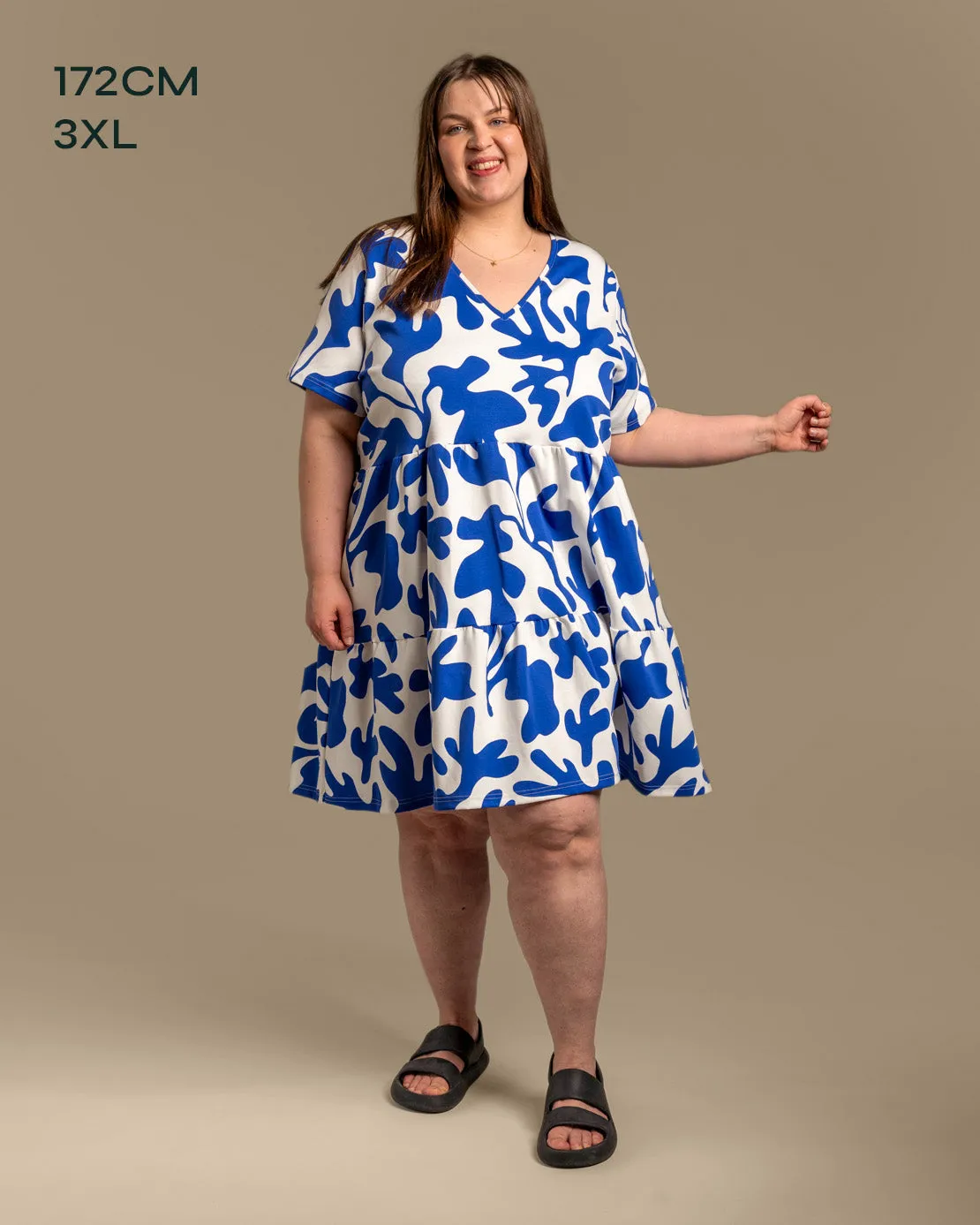 V-Neck Midi Dress Como Blue sold by Ivalo.com product image thumbnail 3