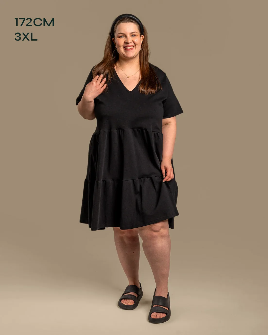 V-Neck Midi Dress Black sold by Ivalo.com product image thumbnail 3