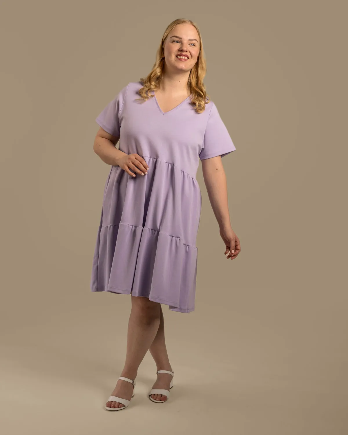 V-Neck Midi Dress Lavender sold by Ivalo.com