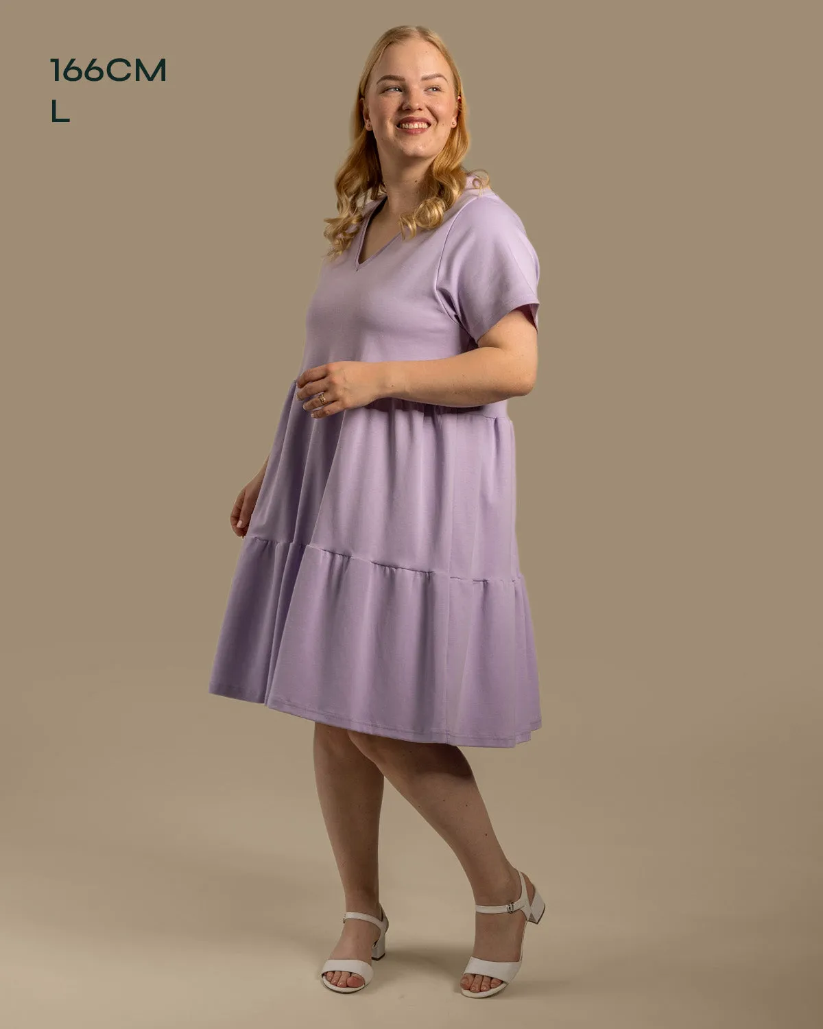 V-Neck Midi Dress Lavender sold by Ivalo.com product image thumbnail 3