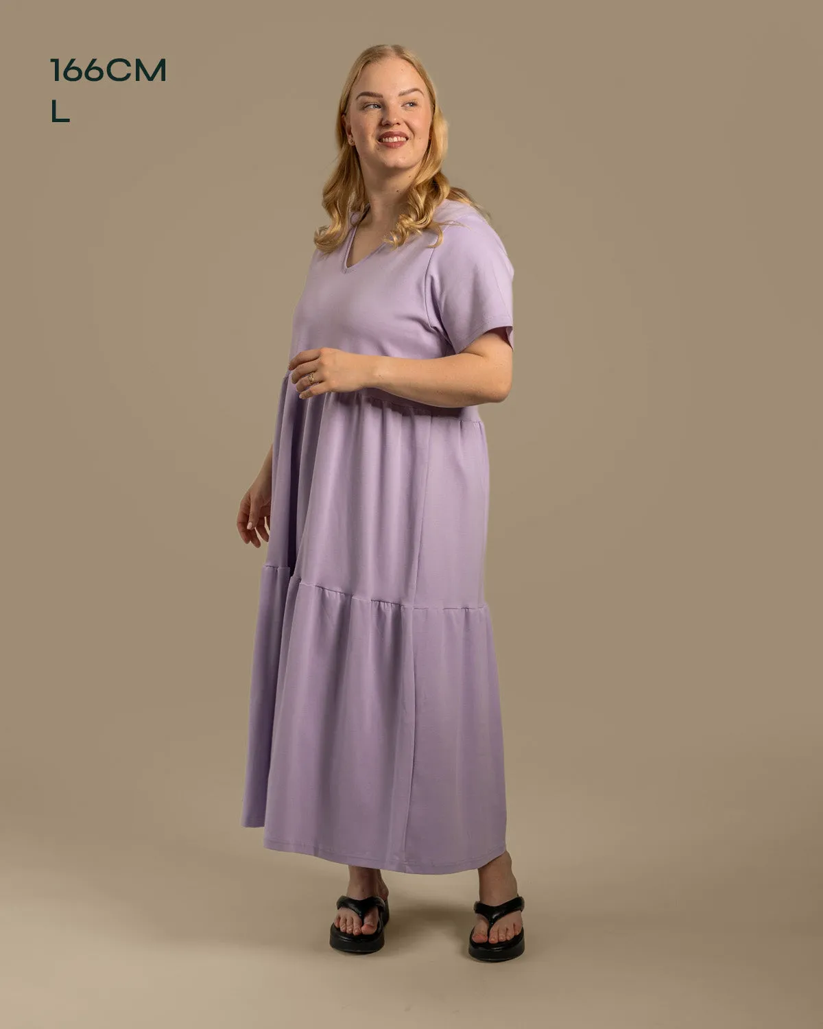 V-Neck Maxi Dress Lavender sold by Ivalo.com product image thumbnail 4