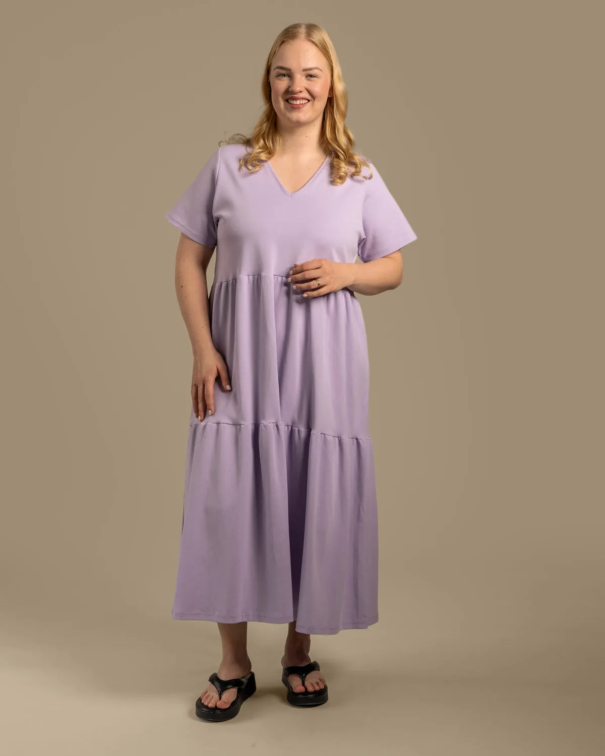 V-Neck Maxi Dress Lavender sold by Ivalo.com product image thumbnail 5