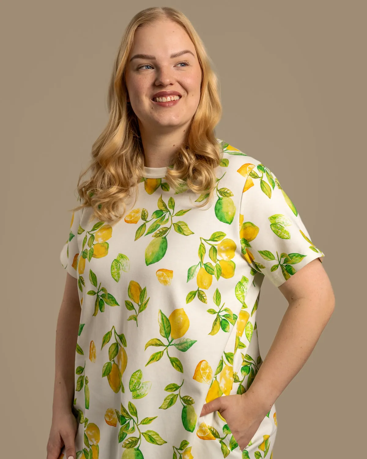 Layered Midi Dress Limone Yellow sold by Ivalo.com product image thumbnail 3