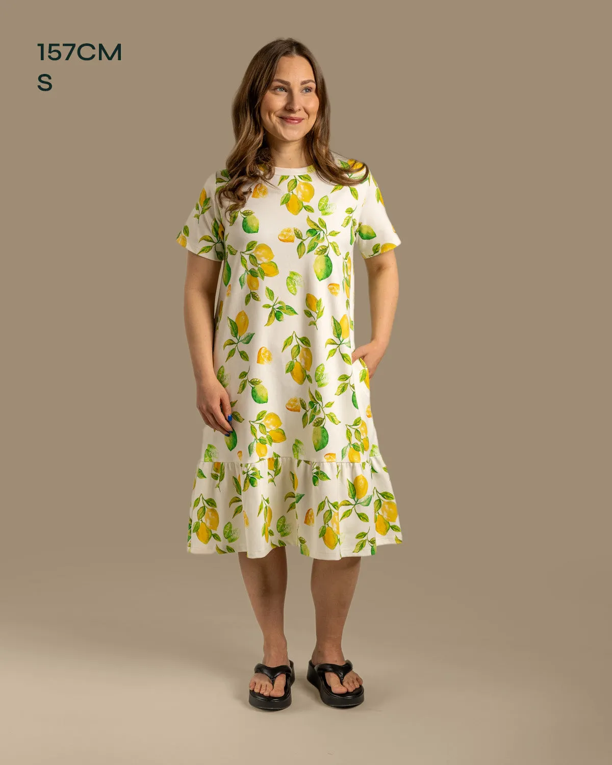 Layered Midi Dress Limone Yellow sold by Ivalo.com product image thumbnail 5
