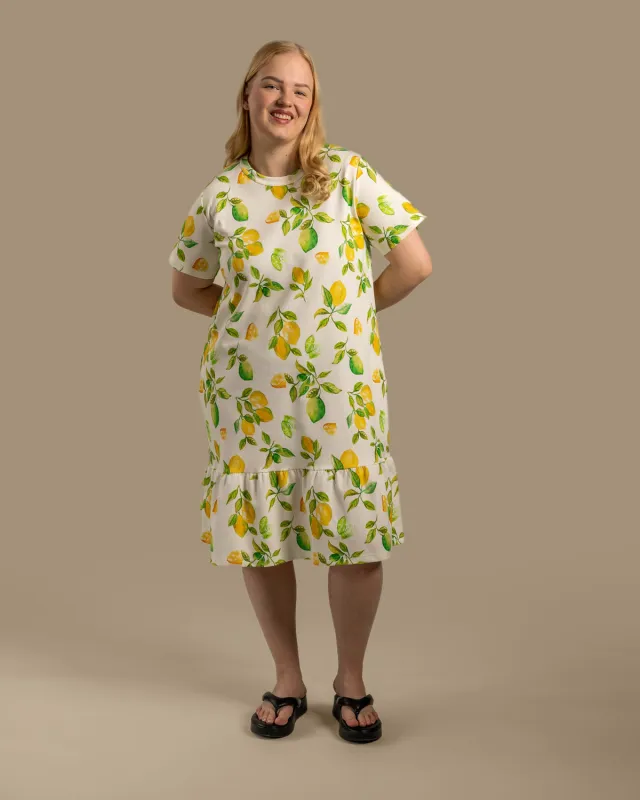 Layered Midi Dress Limone Yellow sold by Ivalo.com