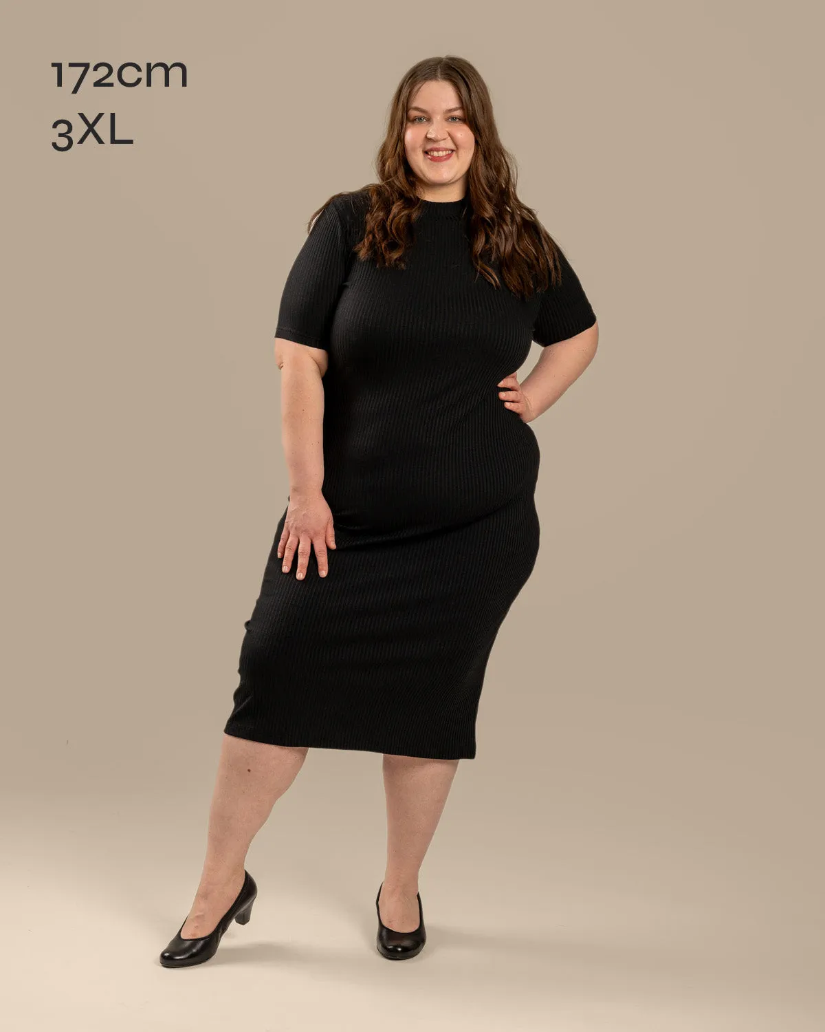 Ribbed T-Shirt Dress Black sold by Ivalo.com product image thumbnail 3