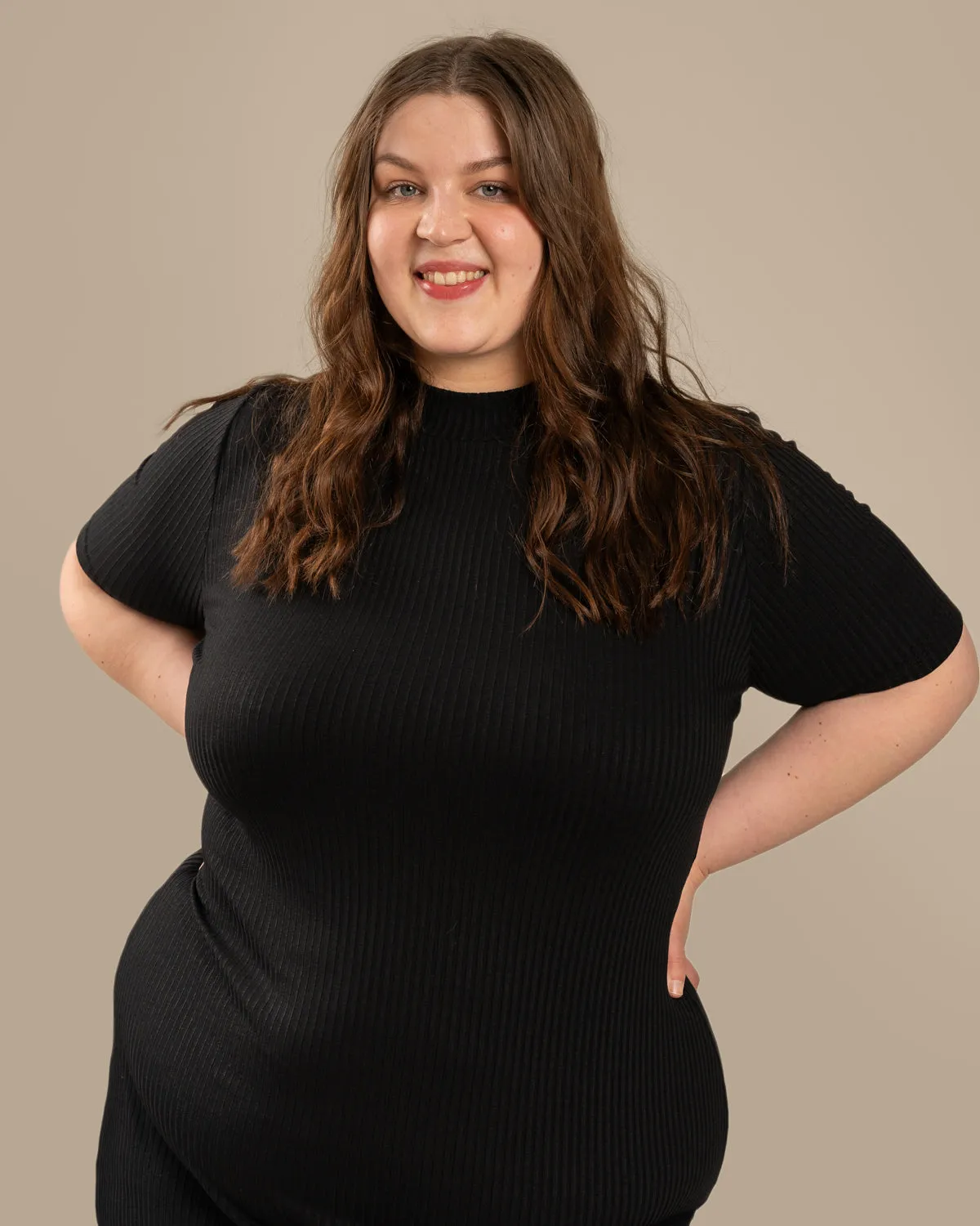 Ribbed T-Shirt Dress Black sold by Ivalo.com product image thumbnail 2