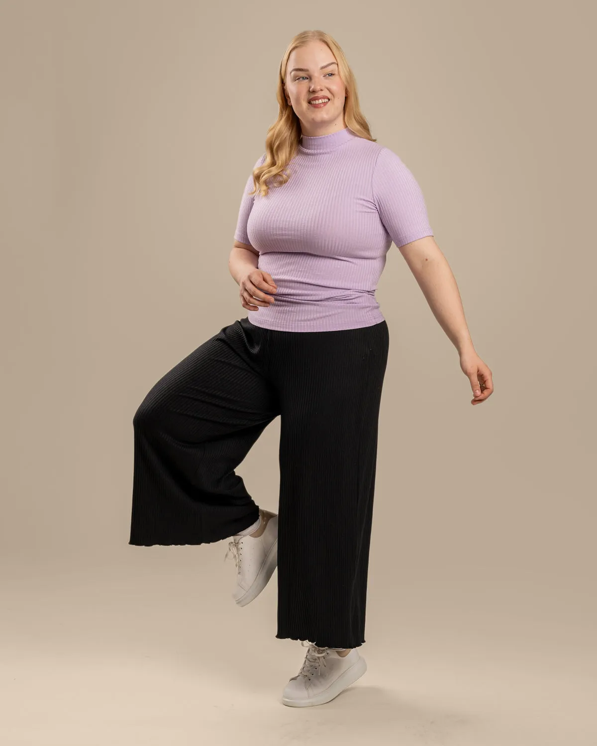 Ribbed T-Shirt Lavender sold by Ivalo.com product image thumbnail 4