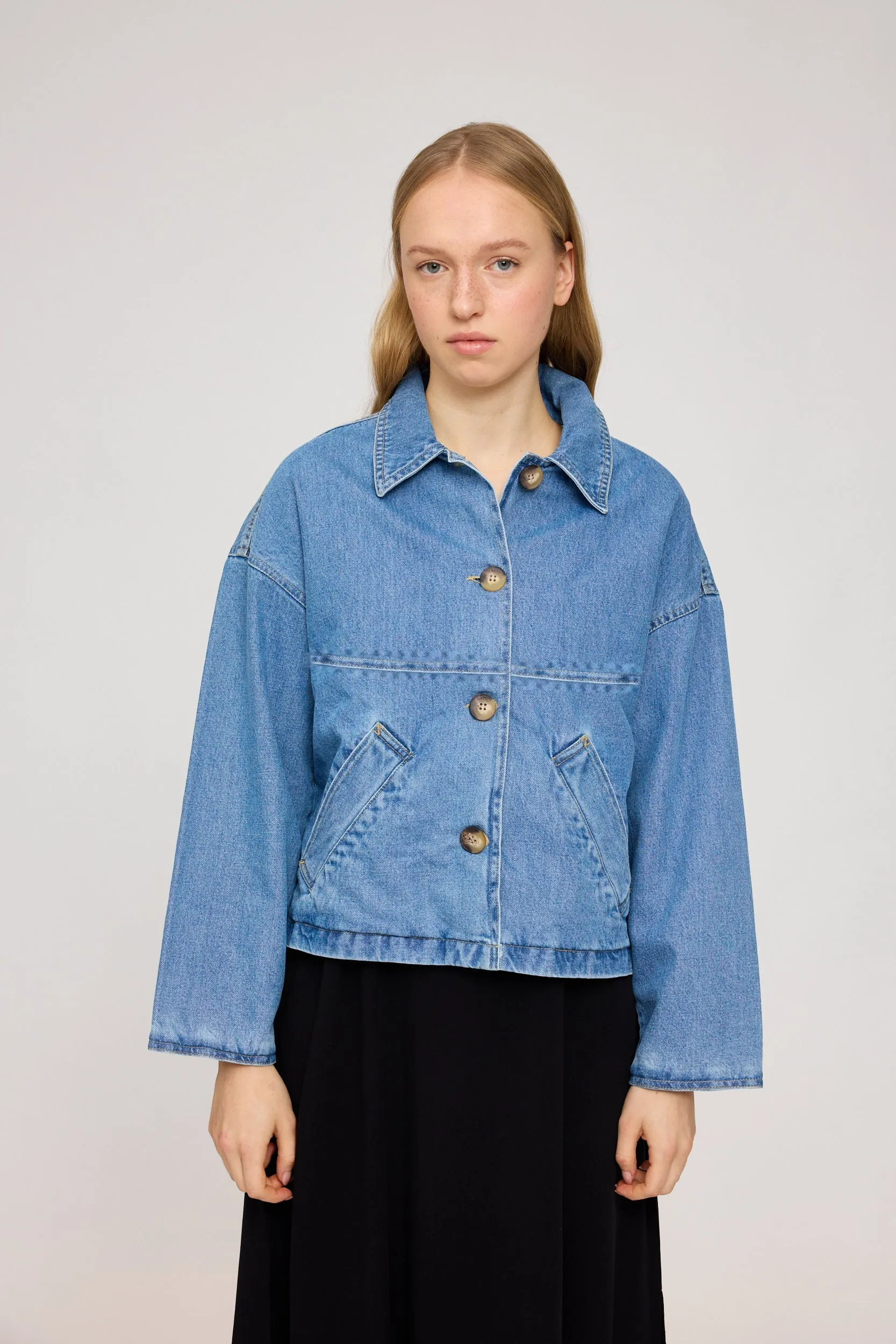 Short Denim Jacket With Buttons sold by Ivalo.com