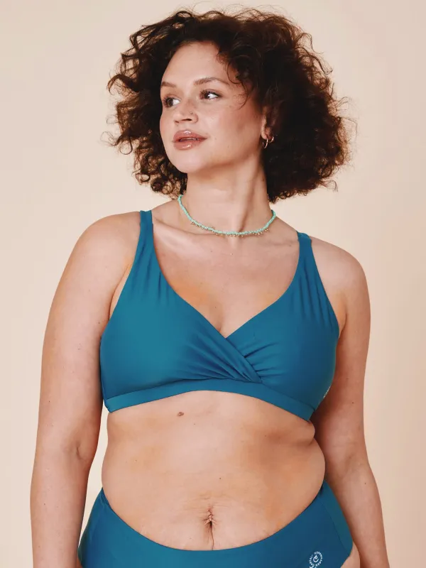 Istana Draped Bikini Top Teal sold by Ivalo.com