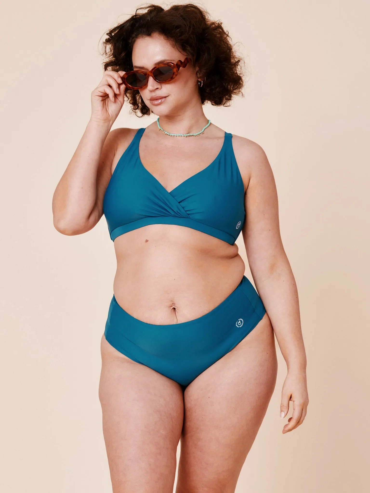 Ubud High-Waist Bikini Bottom Teal sold by Ivalo.com product image thumbnail 3