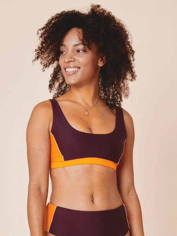 Agung Colorblock Sporty Bikini Top Deep/Flame sold by Ivalo.com product image thumbnail 2