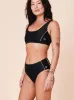 Ubud Colorblock Highwaisted Bikini Bottom Nero sold by Ivalo.com