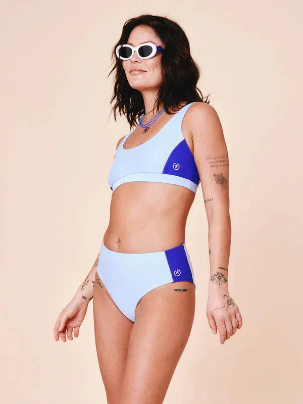 Ubud Colorblock Highwaisted Bikini Bottom Clear/Cartel Blue sold by Ivalo.com product image thumbnail 3