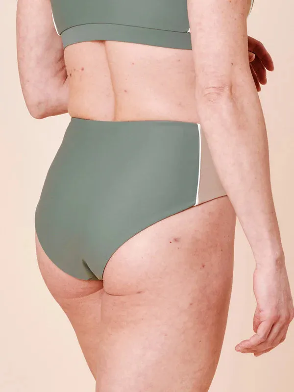 Ubud Colorblock Highwaisted Bikini Bottom Army/Sand sold by Ivalo.com product image thumbnail 5