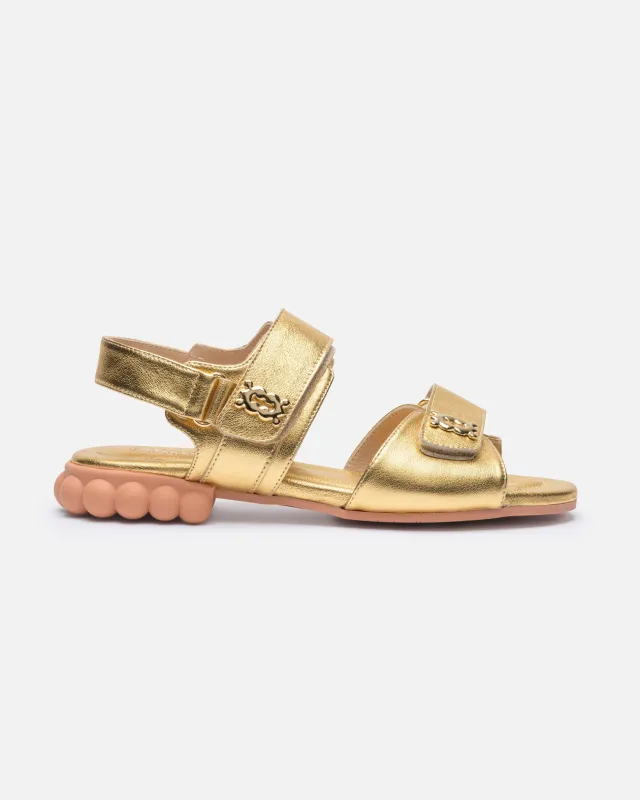 Pebble Sandals Gold sold by Ivalo.com