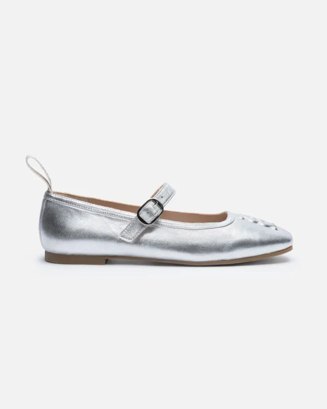 Mother Ballerinas Silver Leather sold by Ivalo.com