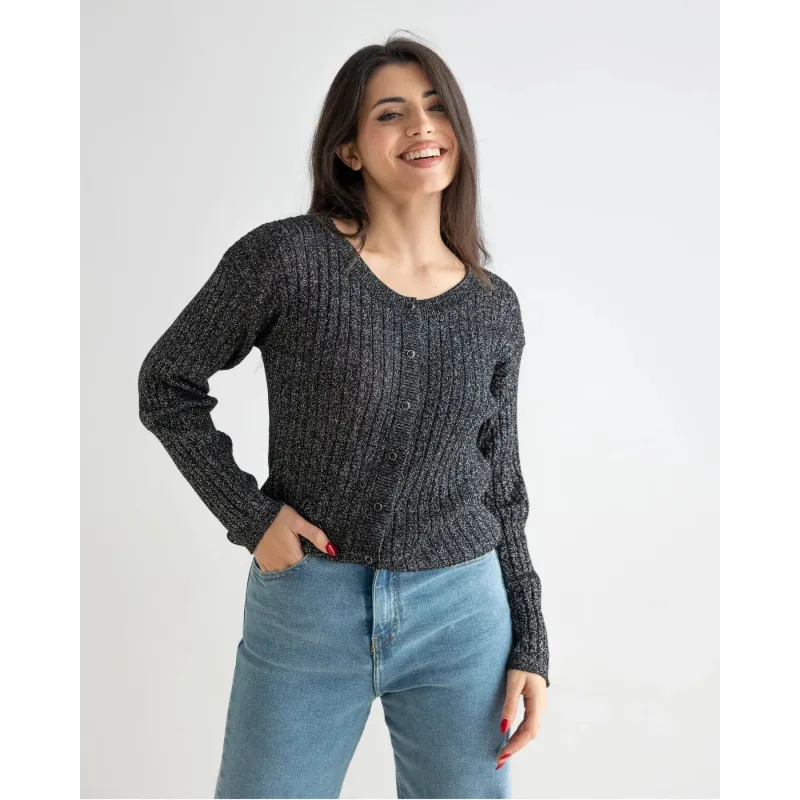 Cardigan Double Black sold by Ivalo.com