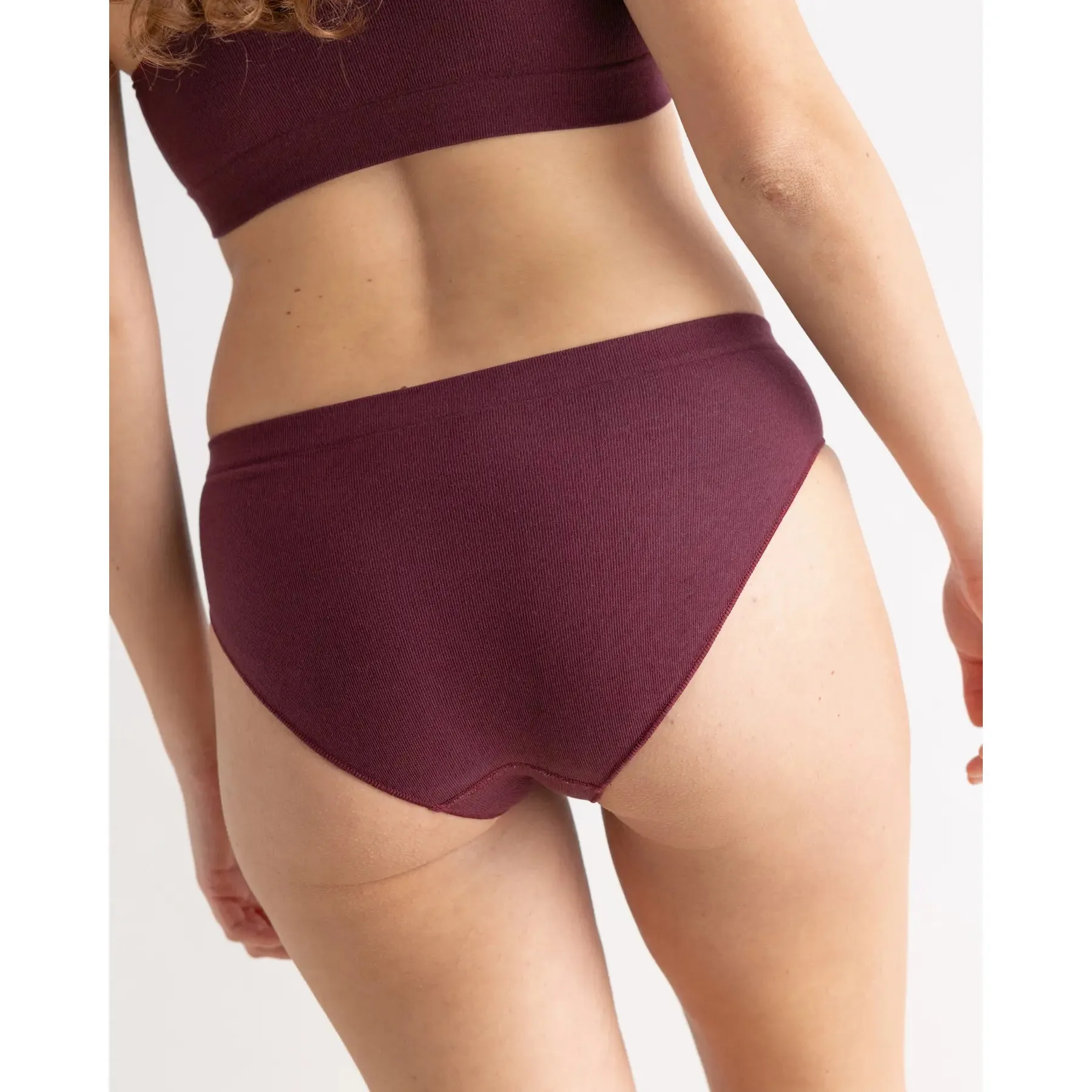 Clotsy Brand Semi High Rise Panties Burgundy sold by Ivalo.com product image thumbnail 4