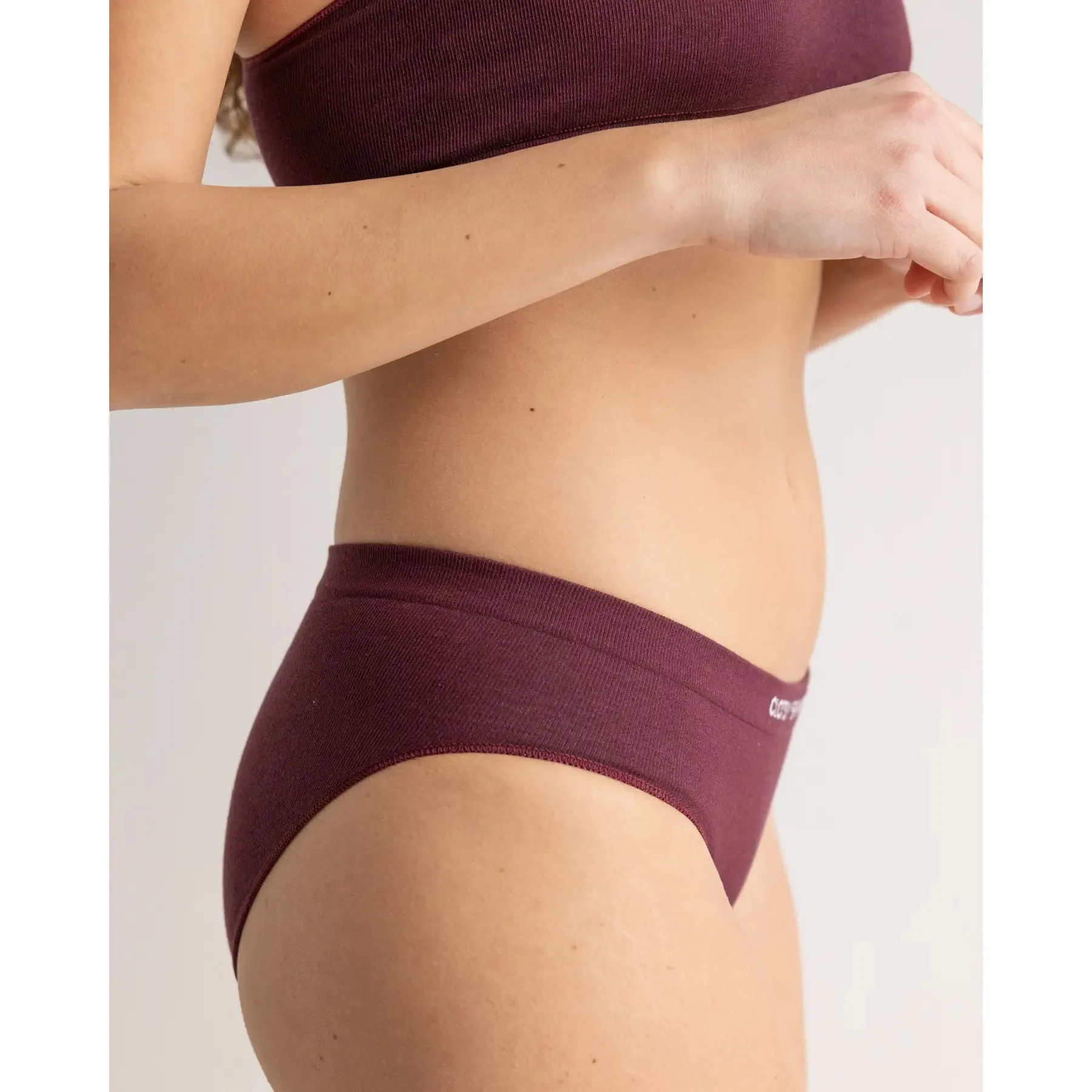 Clotsy Brand Semi High Rise Panties Burgundy sold by Ivalo.com product image thumbnail 3
