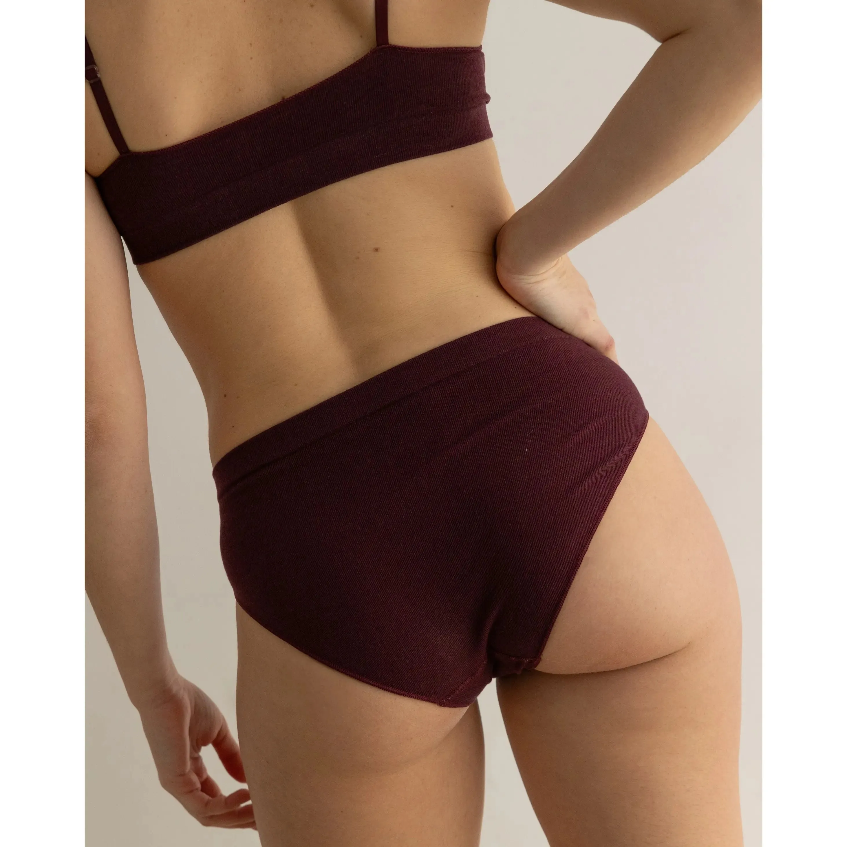 Clotsy Brand Semi High Rise Panties Burgundy sold by Ivalo.com product image thumbnail 2