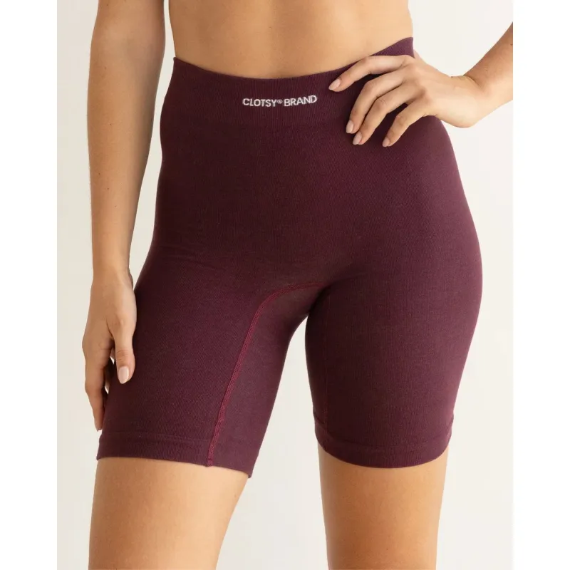 Clotsy Brand Biker Shorts Bordeaux sold by Ivalo.com