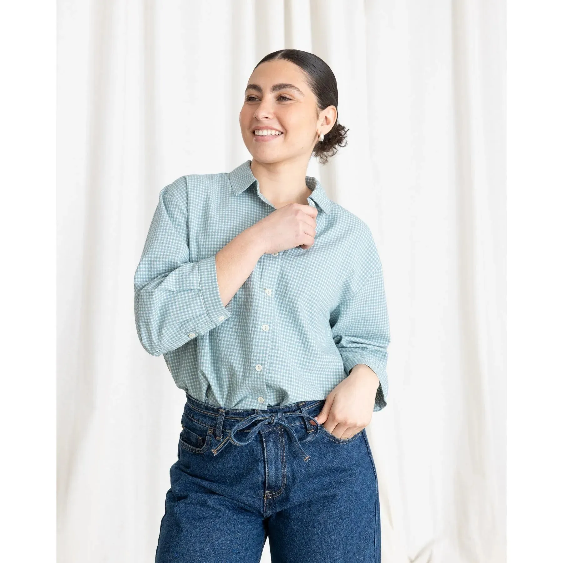 Vichy Shirt Aquamarine sold by Ivalo.com