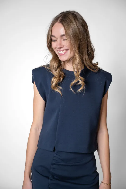 Interlock Top Navy sold by Ivalo.com