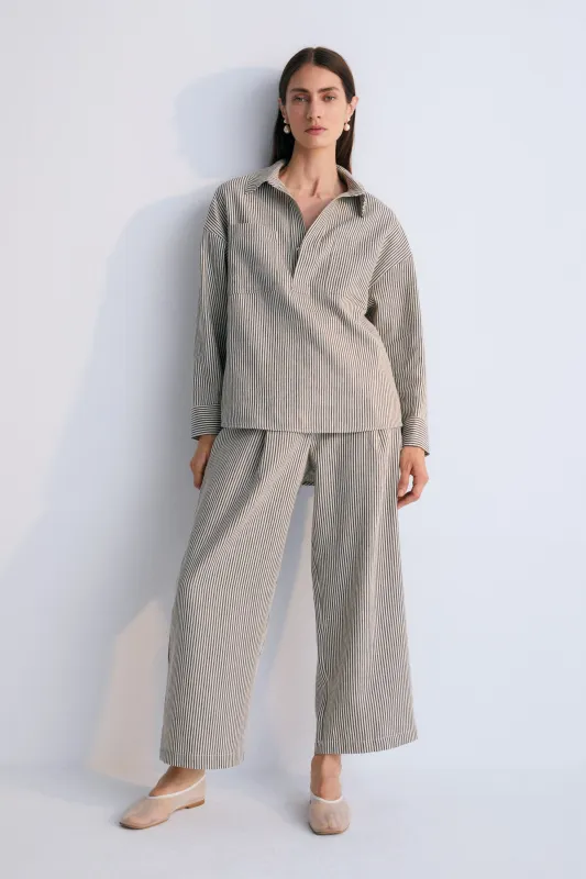 Women's Pergamo Shirt Grey Striped sold by Ivalo.com
