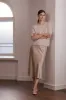 Tianna Midi Satin Skirt Latte sold by Ivalo.com