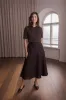 Liana Wide-hemmed Linen Skirt Dark Chocolate sold by Ivalo.com